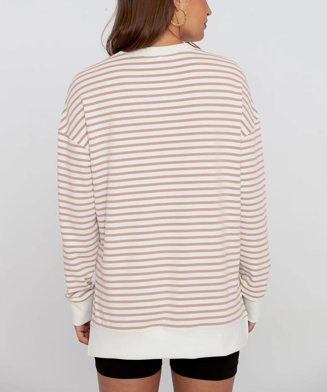 Women Long Sleeve Crew Neck Sweatshirt Casual Loose Shirt Top