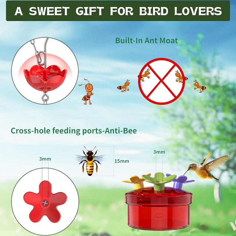 💖Pinwheel-Shaped Outdoor Hummingbird Feeder