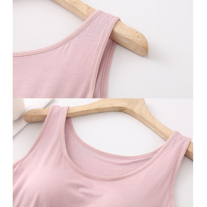 🎁Women's Classic Solid Colour Built-in Bra Tank Top🎉