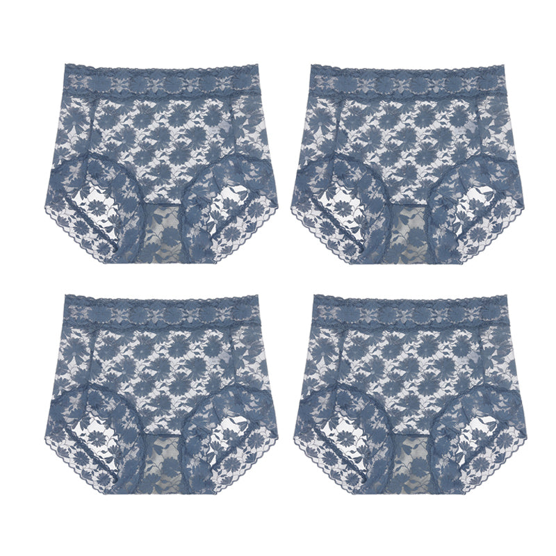 Sexy Seamless Thin Lace Silk Care Panties