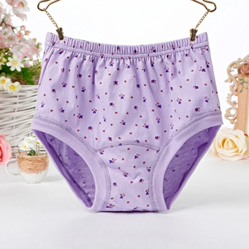 New High-Waist Ladies Cotton Panties Plus Sizes