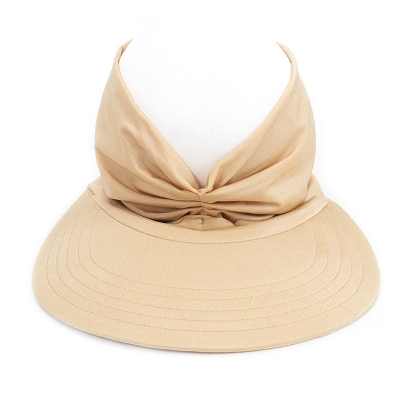 Women Outdoor Hollow Top Summer Sun Visor Hat