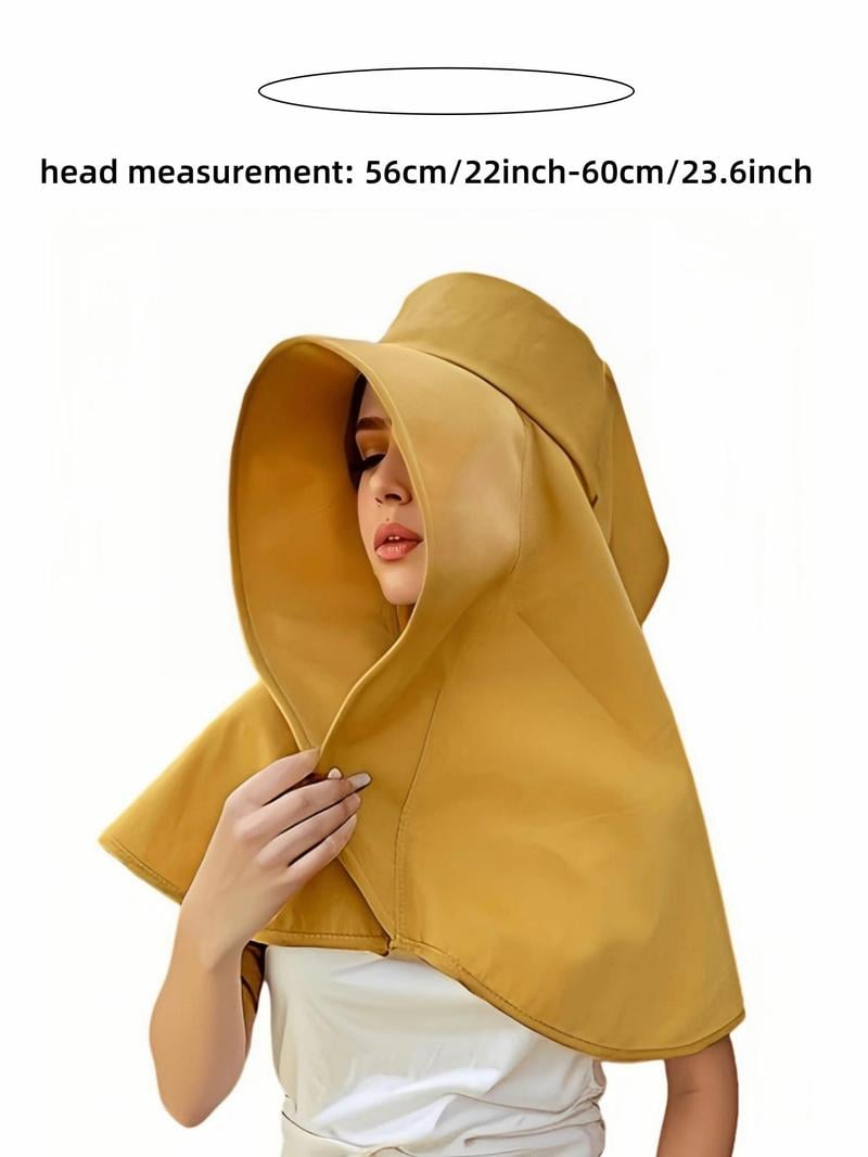 👒Full face sun protection & big brim shawl & sun hat👒