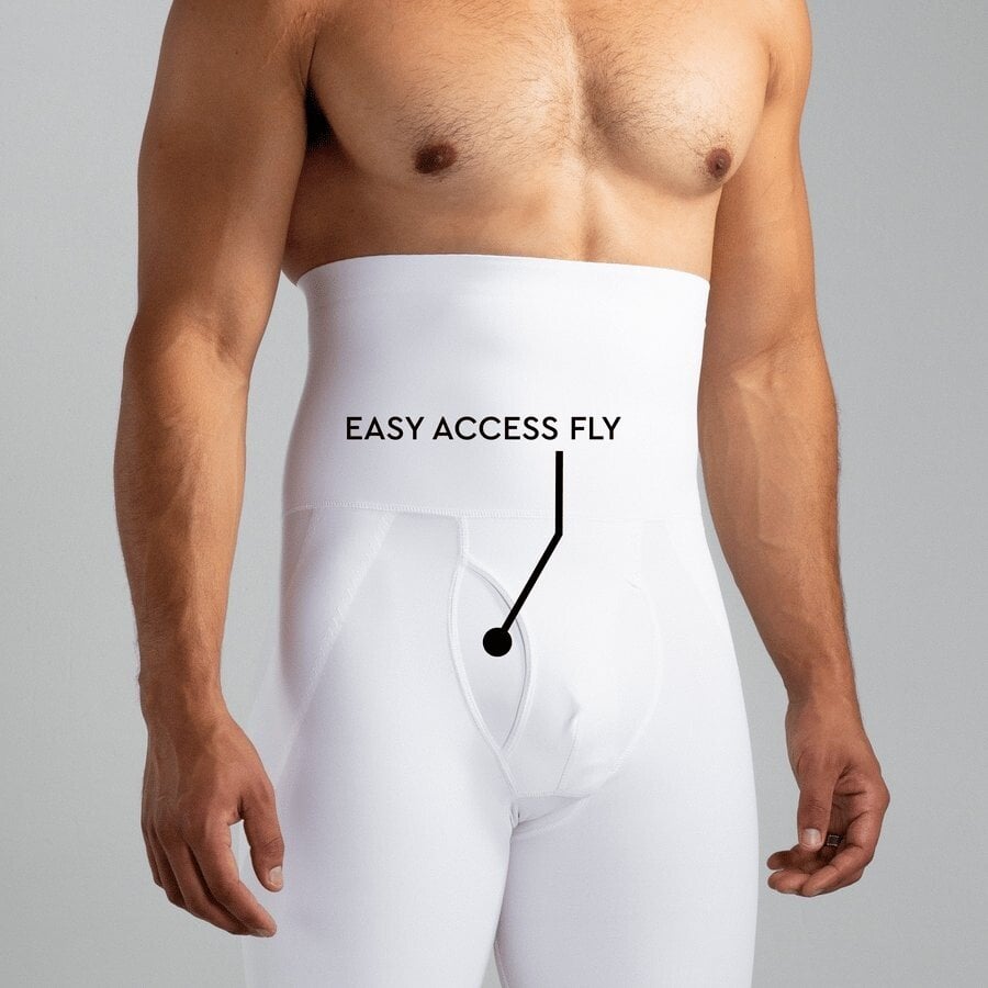 Men's Silicone Non-Slip High Waist Shapewear Boxer Briefs