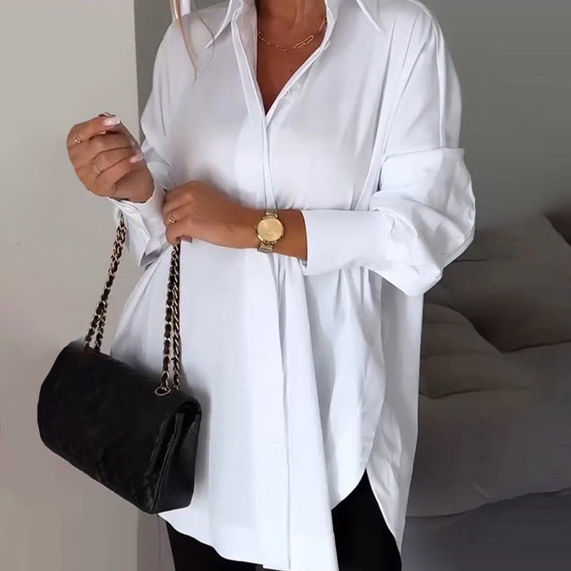 ⏳Women Casual Side Slit Shirt