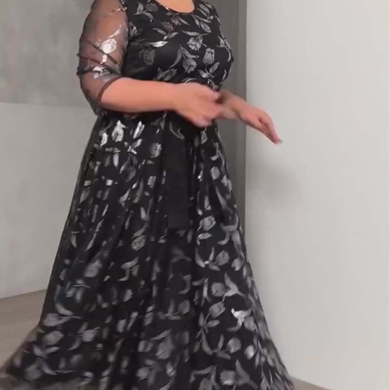 👗Plus Size Women Double Layer Elegant Dress💖