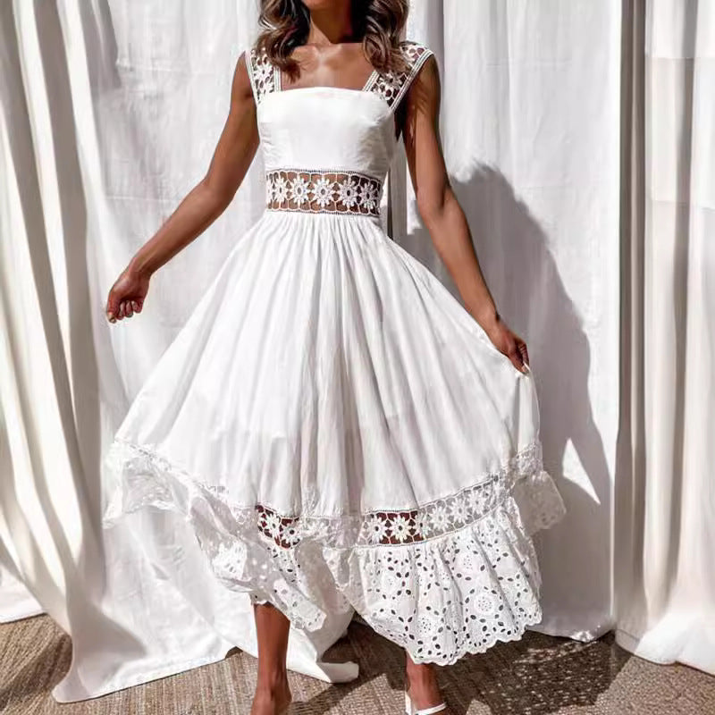 ⏳Women's Hollow Out Lace Sleeveless Sundresses