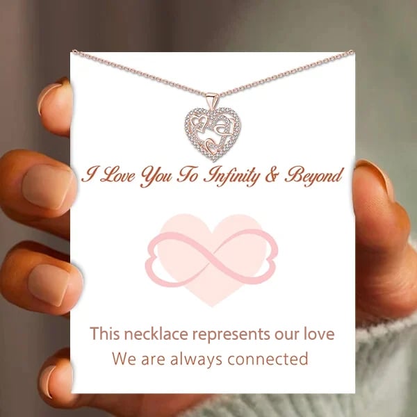 💎''Keep Me In Your Heart - Silver Interlocking Heart Necklace''💕