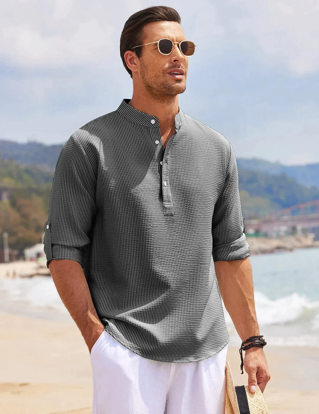 CHARLESTON CONTEMPORARY HENLEY SHIRT