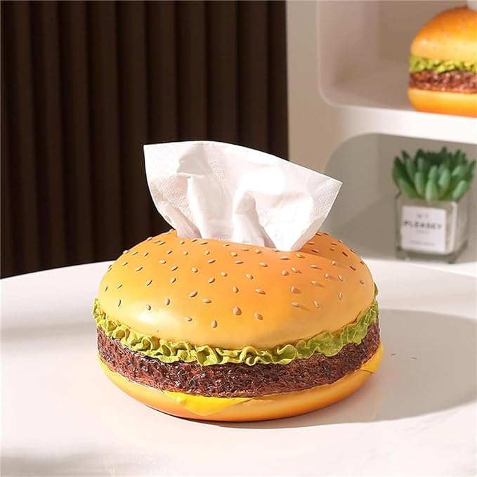 🔥Funny Hamburger Tissue Box