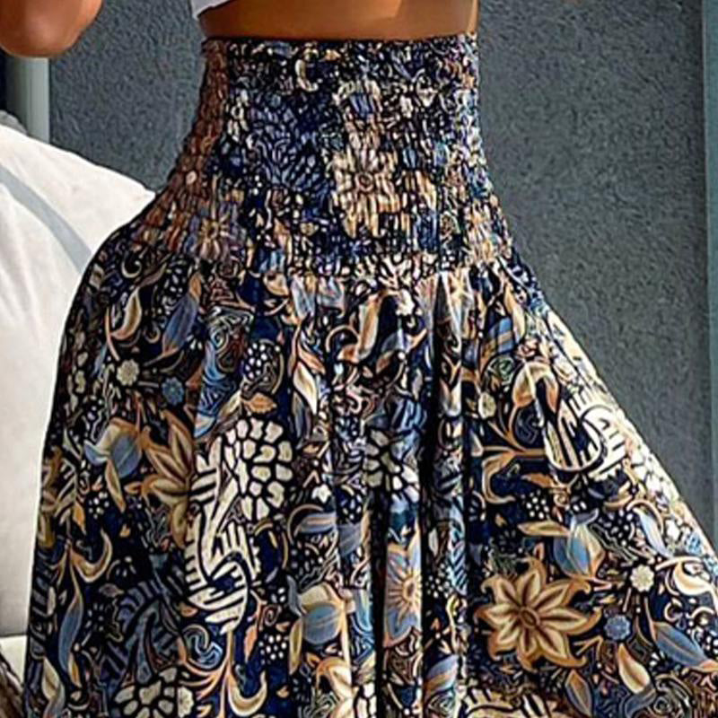 new casual fashion floral skirt with half body