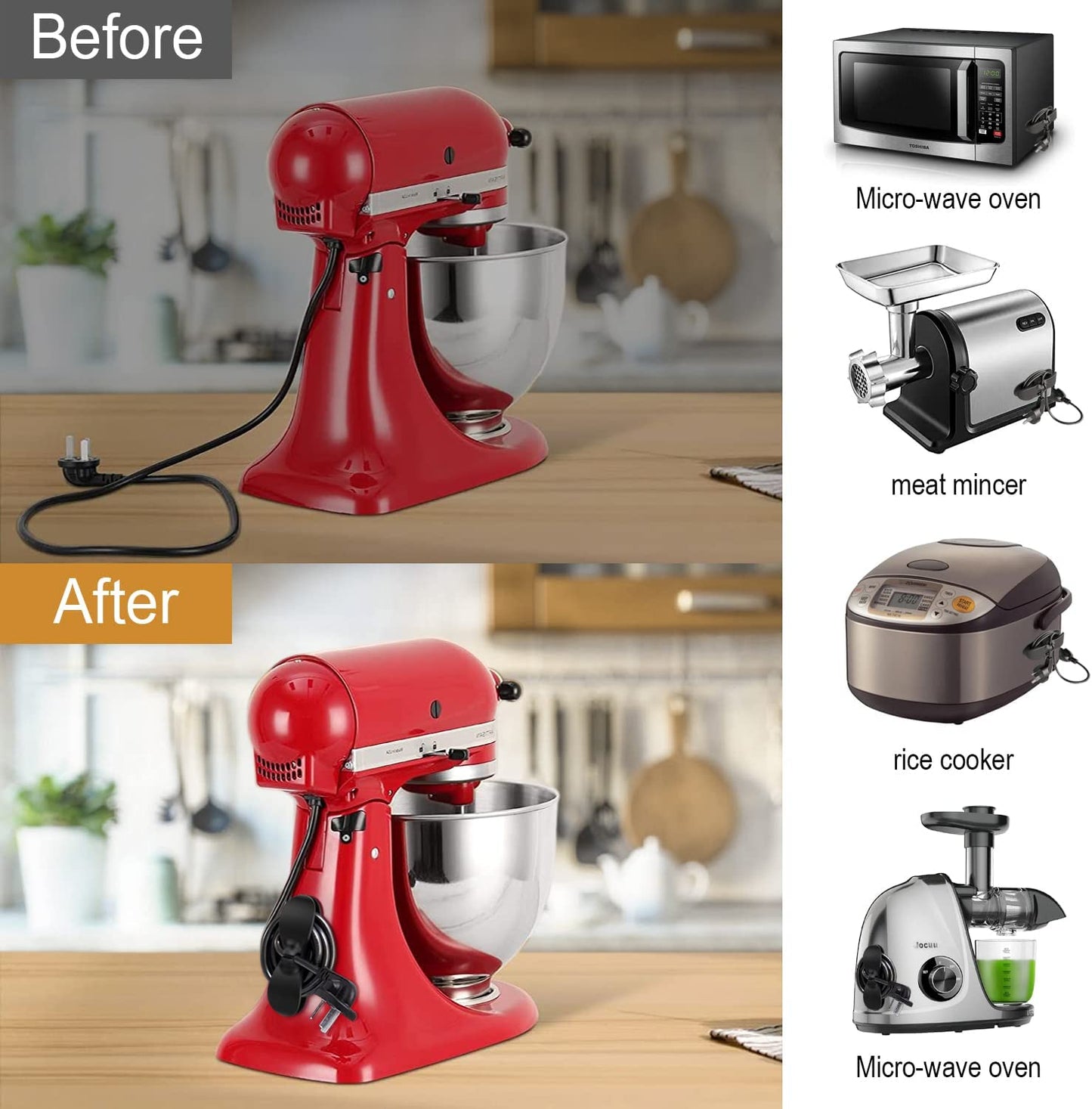 Cord Organizer For Kitchen Appliances