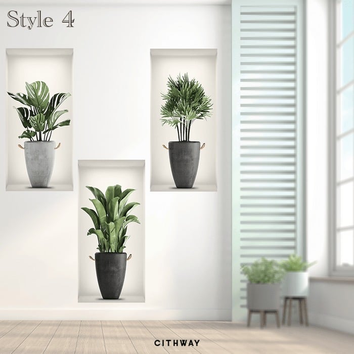🌺Self-Adhesive 3D Plant Wall Stickers🎉