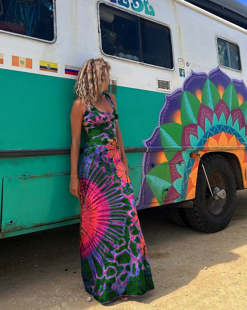 🔥Summer Music Festival Strap Open Back Dress