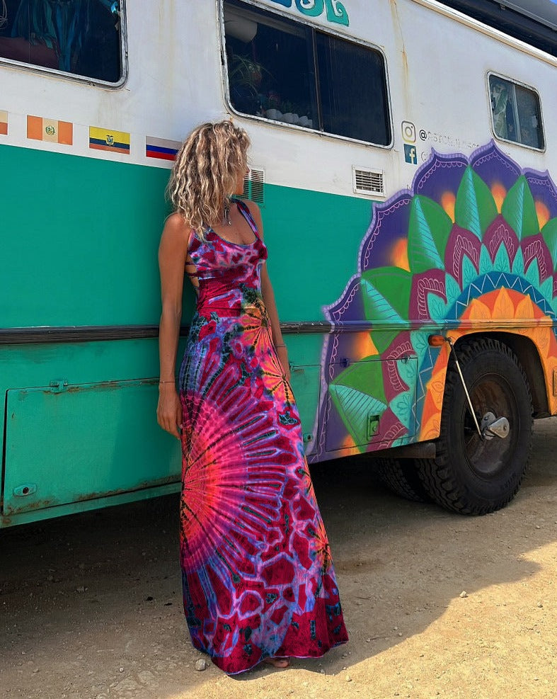 🔥Summer Music Festival Strap Open Back Dress