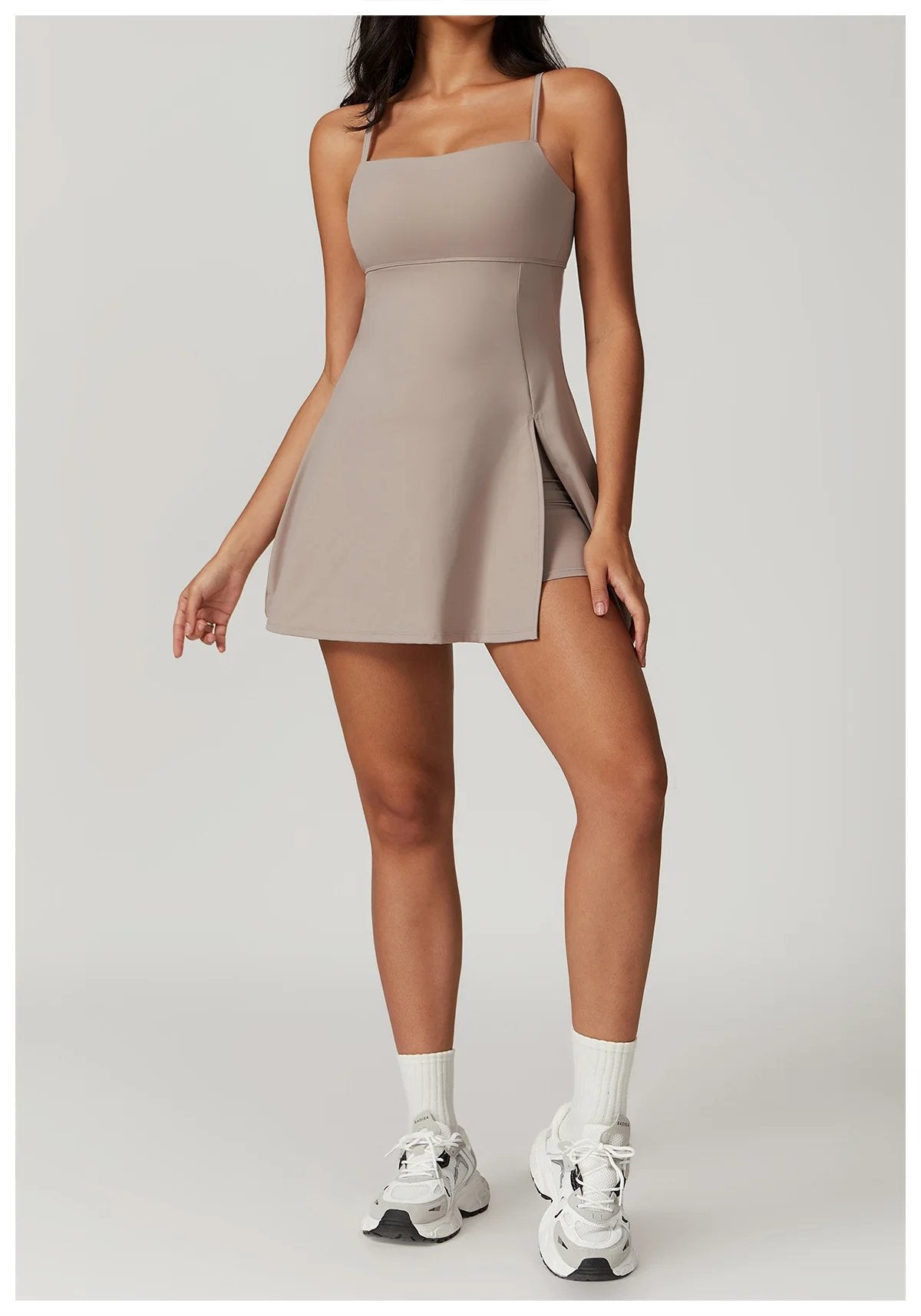 🔥🔥2 in 1 Split Hem Sports Dress