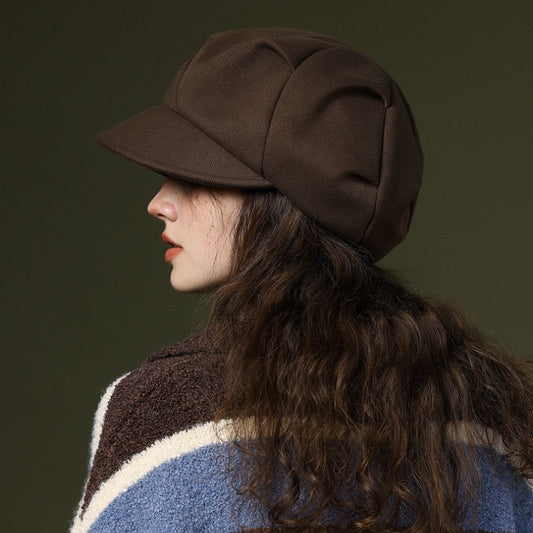 Women's Warm Octagonal Hat with Ear Protection