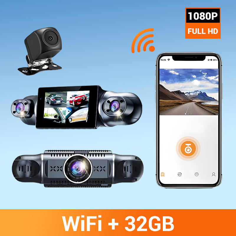 ✨4-Channel FHD Dash Cam with Ultra-Wide Angle