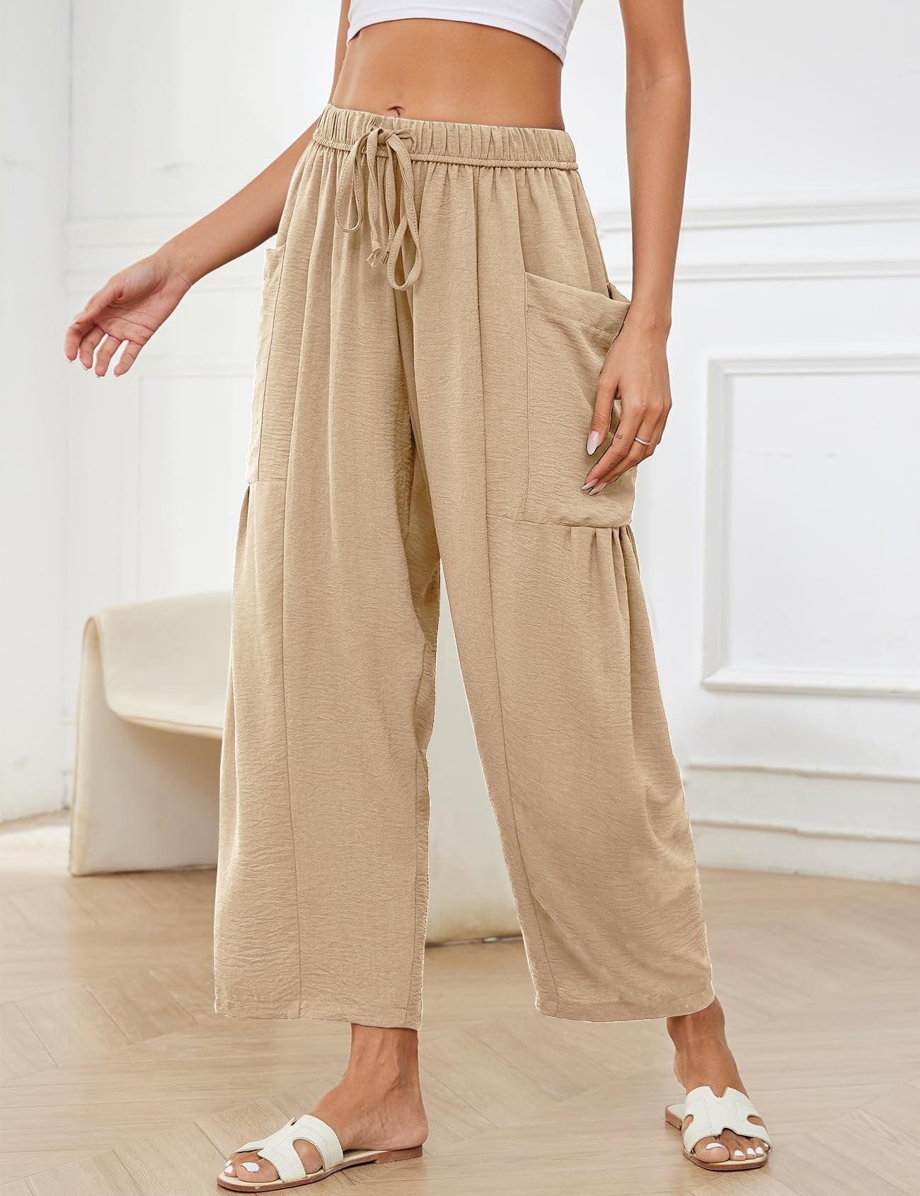 👖Women's Linen Casual Wide Leg Pants