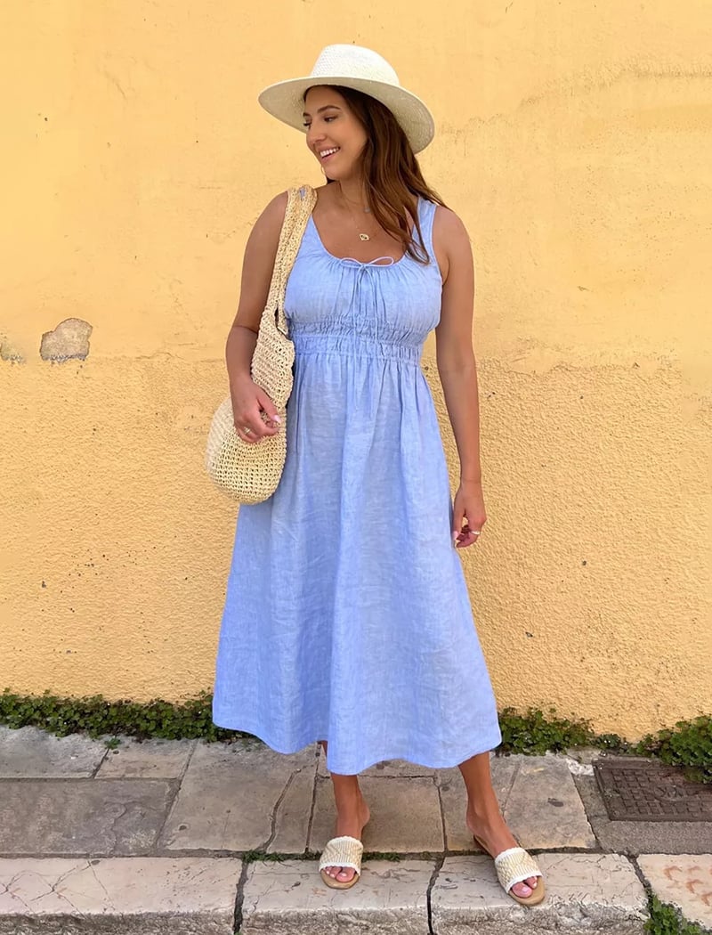 Smocked Linen Dress
