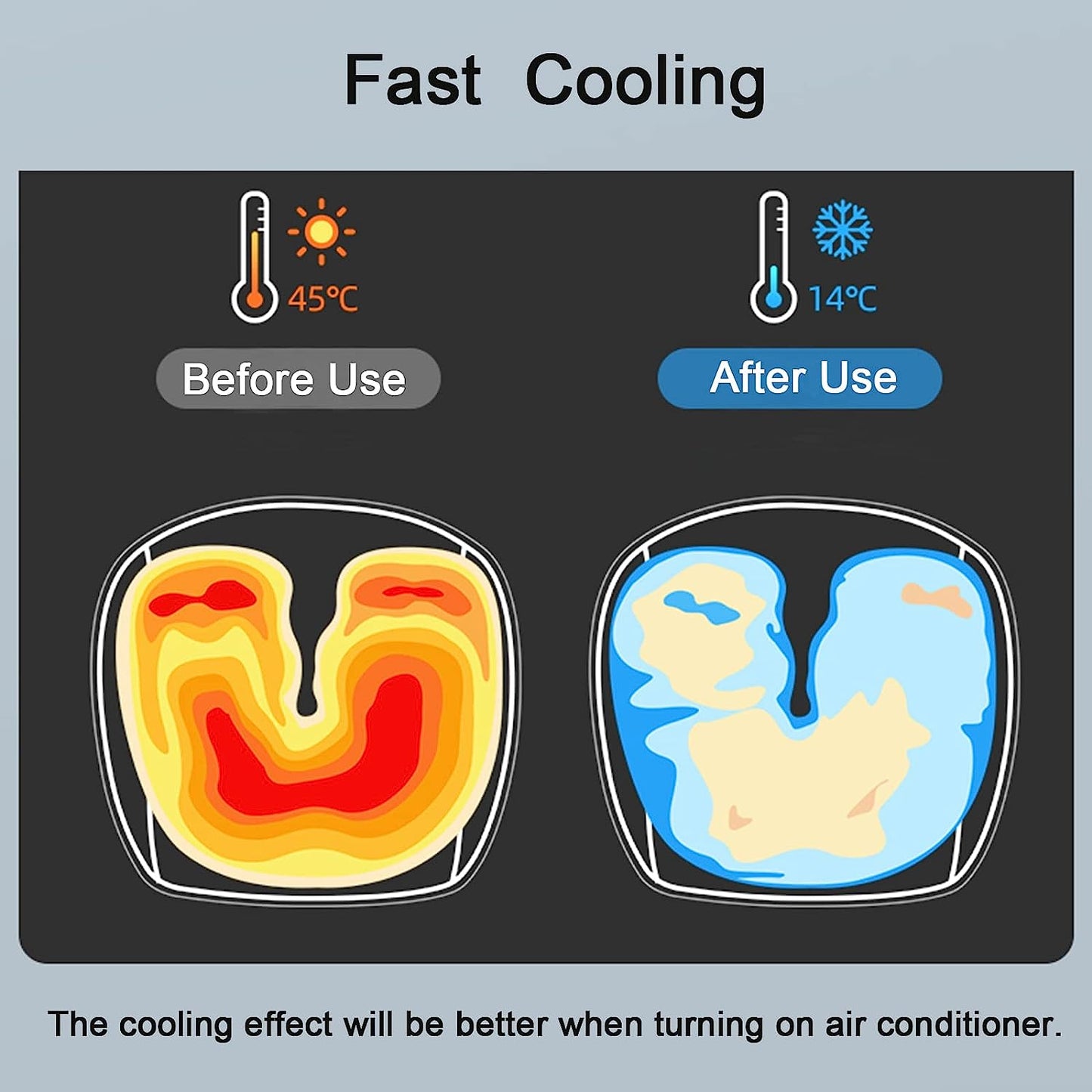 Car Summer Cooling Seat Cushion With USB Fan