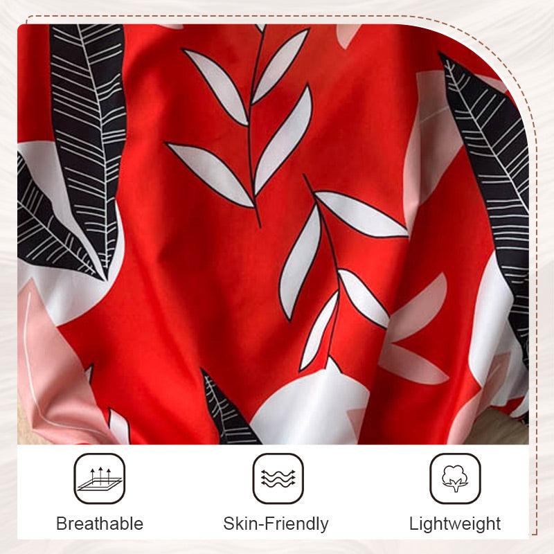 🔥Printed Waist Cinching Shirt Dress