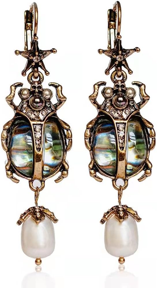 Vintage Beetle Bug Earrings