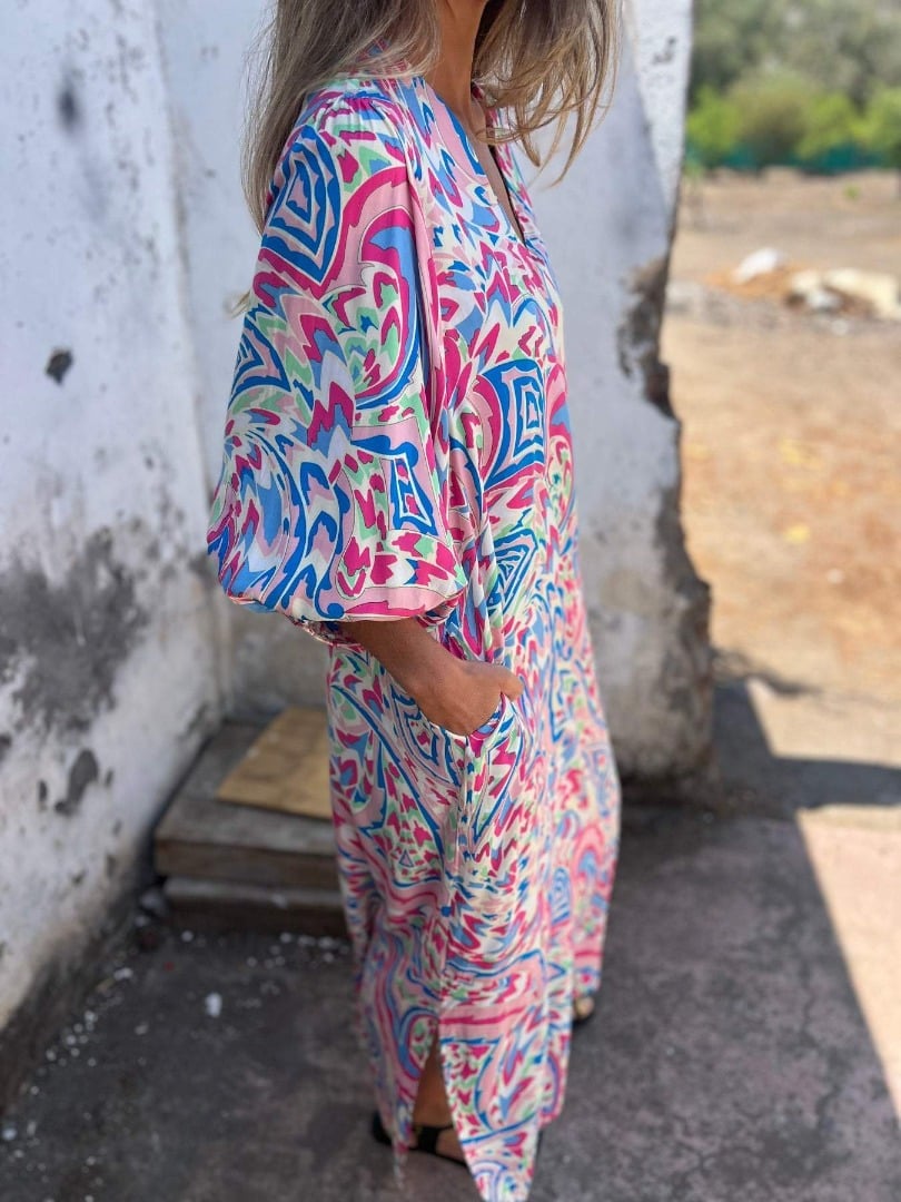 🌸[S-3XL]Spring/Summer V-Print Dress