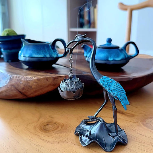 Lotus Crane Ornaments & Aromatherapy Diffuser