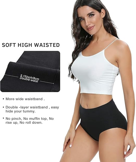 Women's High Waisted Cotton Underwear