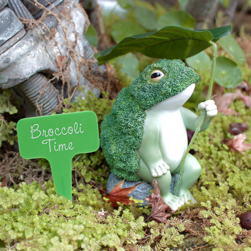Simulated Broccoli Frog Ornament