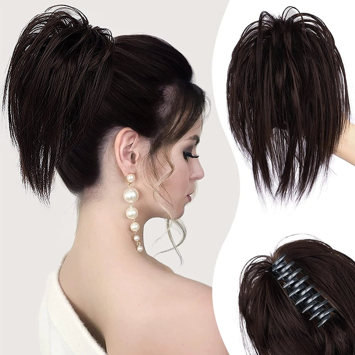 🎁New Year Sale-Messy ponytail clip extends hair