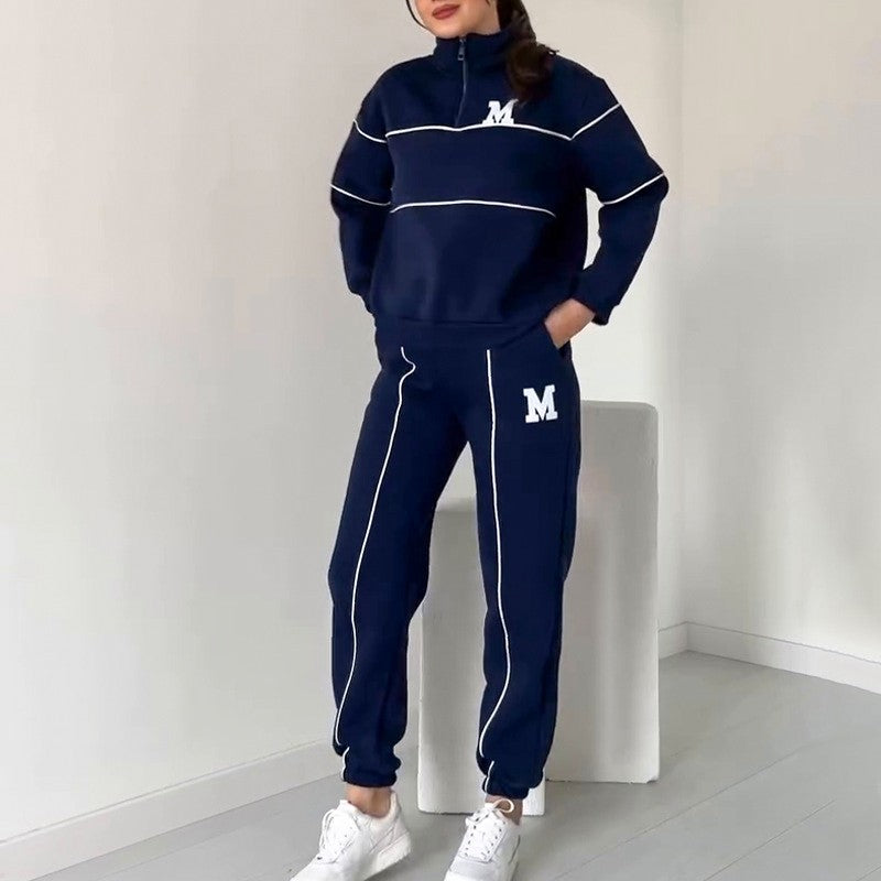 🔥Women's Casual Letter M Long Sleeve Two Piece Set