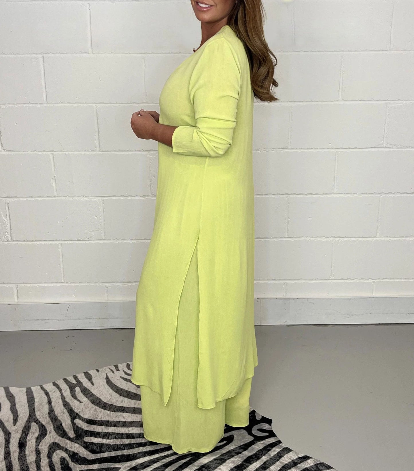 🔥Casual 2 Pieces Suit With Long Top & Matching Trouser