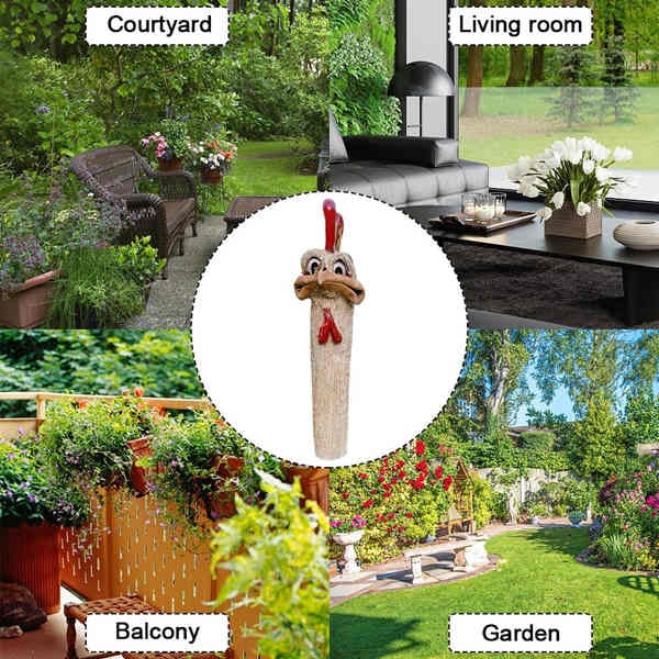 Funny Hidden Chickens Garden Decoration
