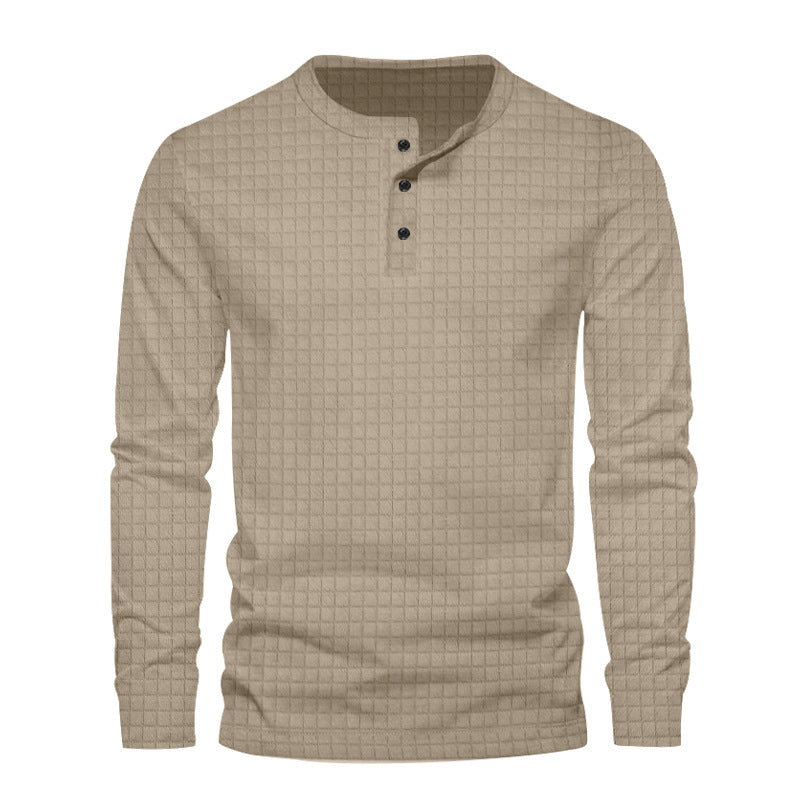 Men's jacquard small check top