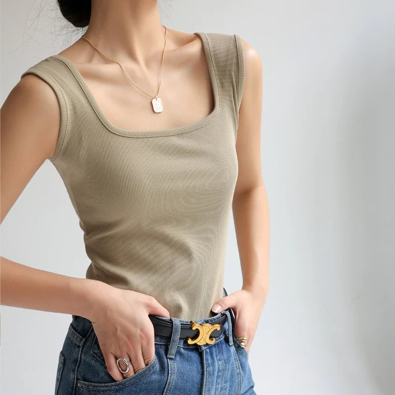 Ribbed Knit Tank Top [Buy 1 Free 1]