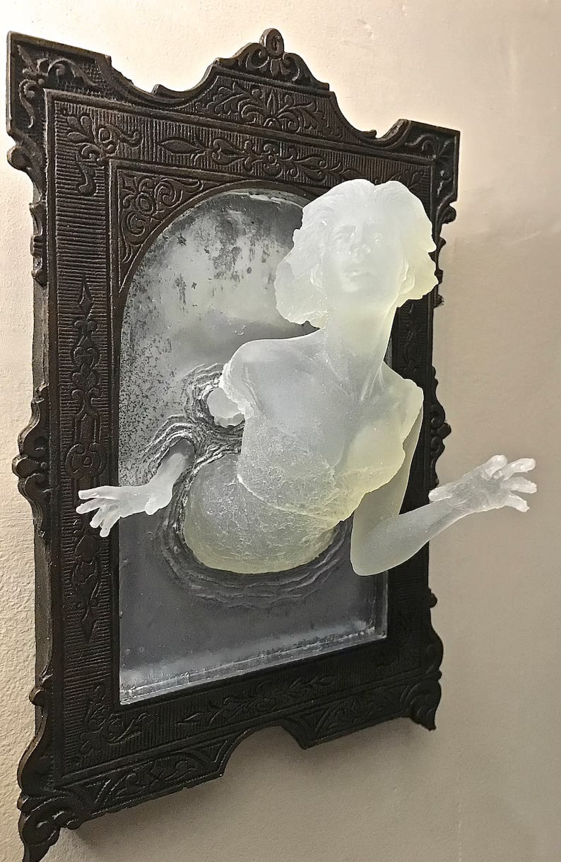 Ghost in the Mirror Wall Plaque, Glow in the Dark