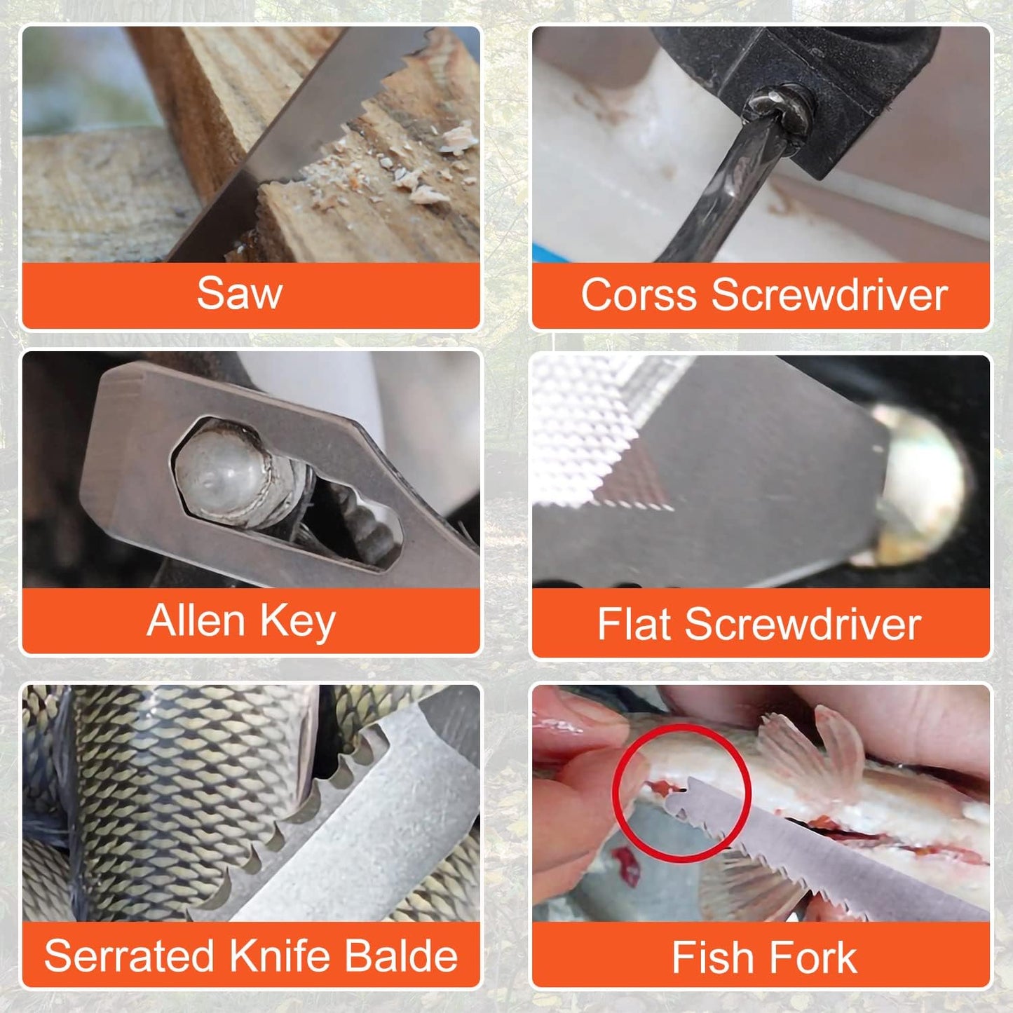 16in-1 Portable Multi-Functional Claw Hammer Tool For Vehicle Household Hiking