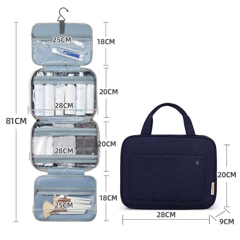 🔥 Toiletry Bag For Women With Hanging Hook