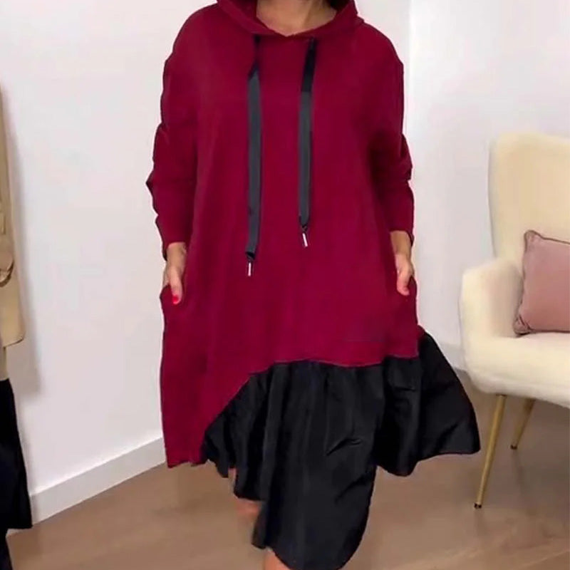 Womenâs Trendy Casual Loose Fit Hooded Dress