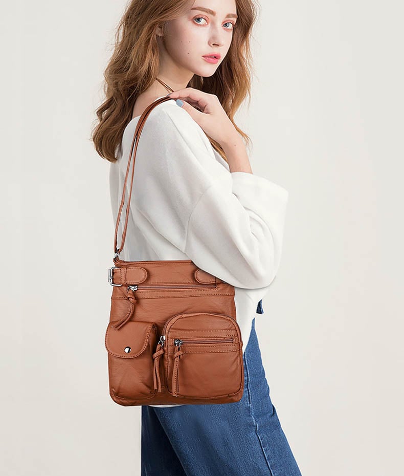 💥Multi-Pocket Crossbody Bag Soft Shoulder Purse Bag