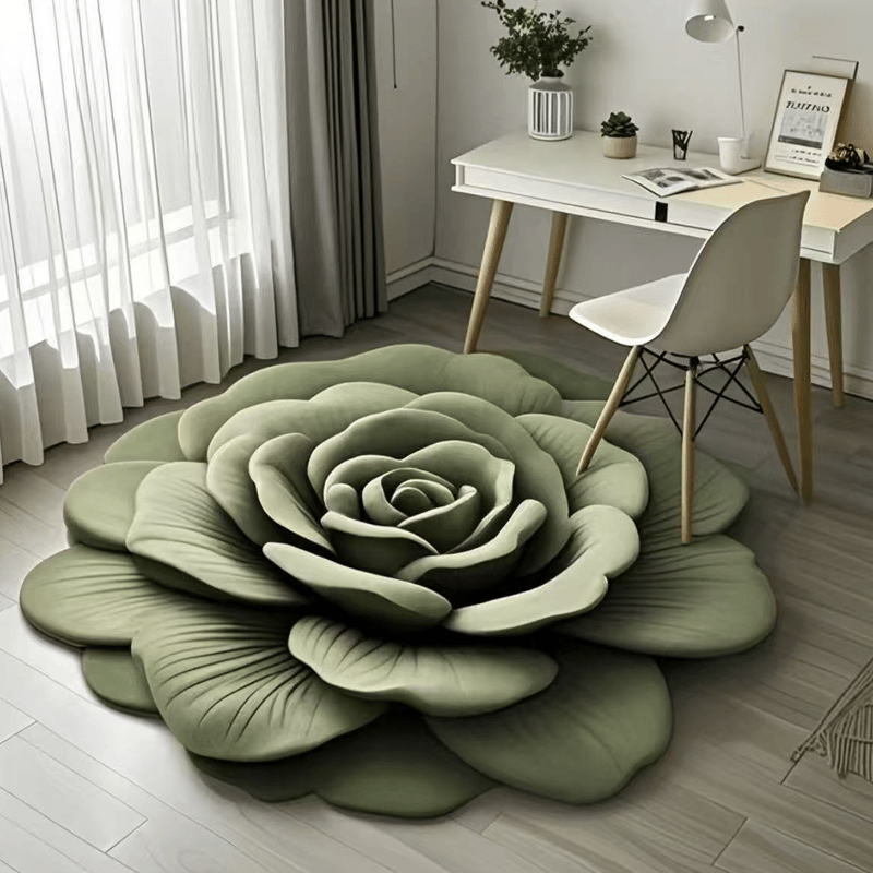 Floral Plush and Diatomaceous Earth Rug