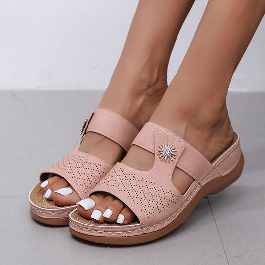 NEW Casual Comfort Wedge Diamond Sandals