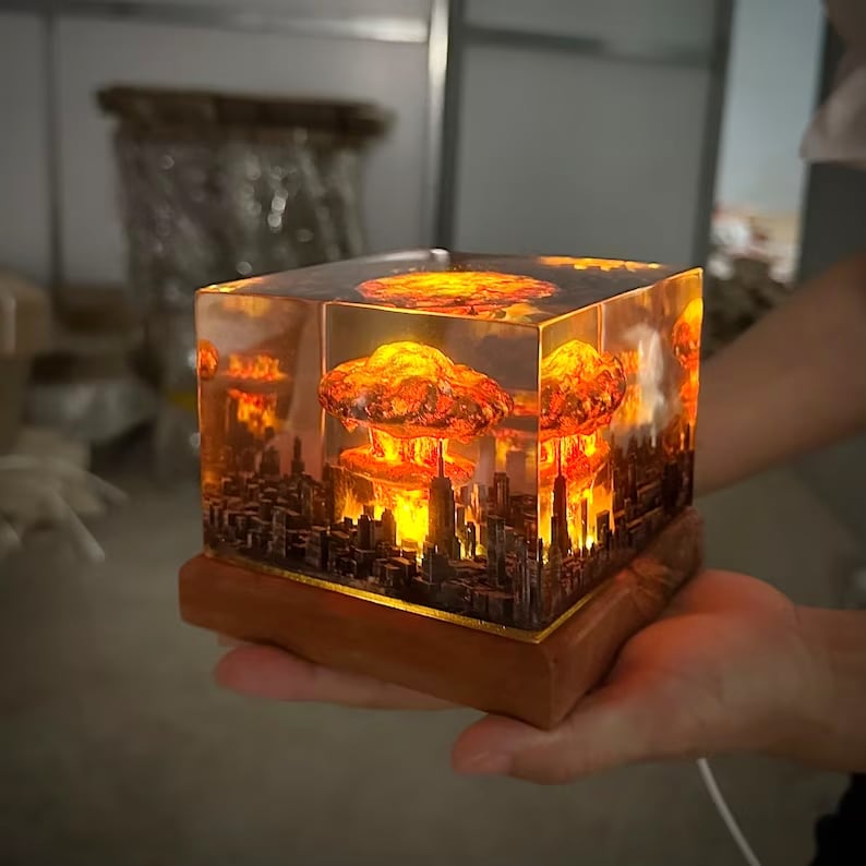 Nuclear Explosion Bomb Mushroom Cloud Lamp