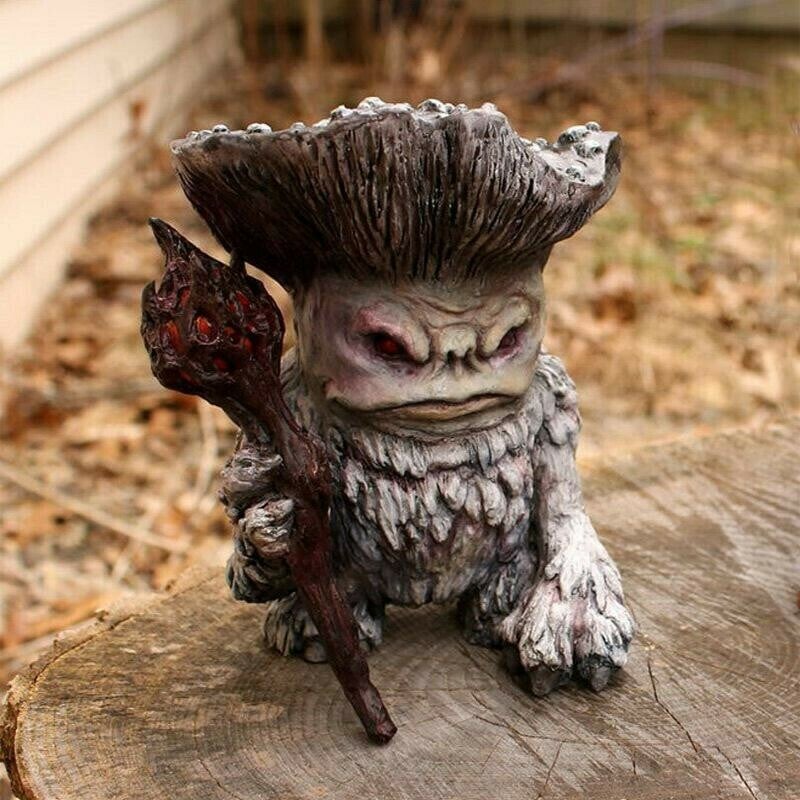 Handmade Resin Mushroom Wizard Ornament