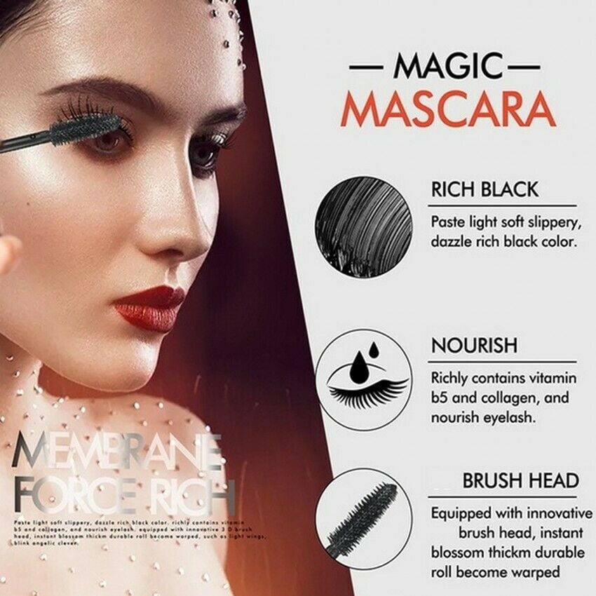 💗4D Waterproof Silk Fiber Thick Lengthening Mascara