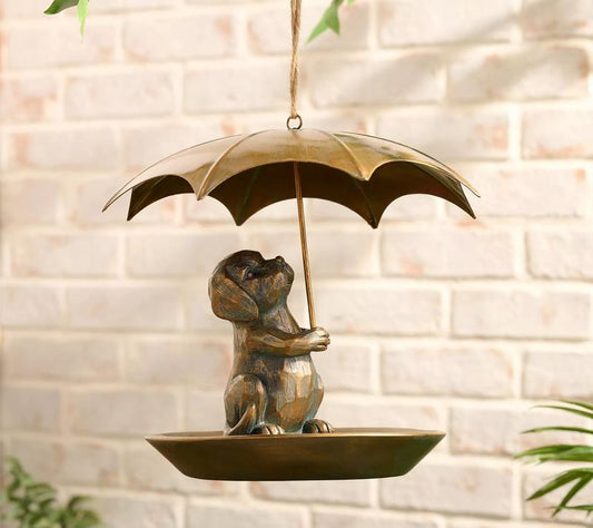 Girl Next Door Animal Bird Feeder with Umbrella
