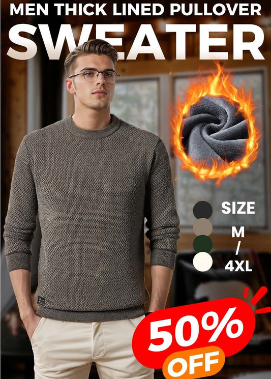 ⏳Men's Warm Cozy Lined Crewneck Top🎁Ideal Gift