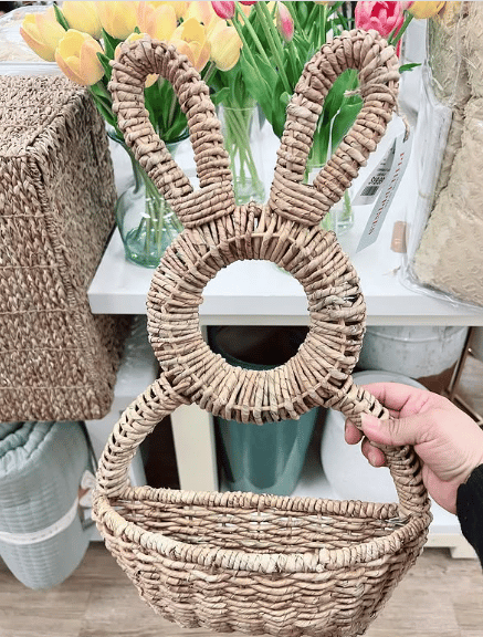 🌺 - Bunny Basket Hanging Wall Pocket Spring Decor🐰